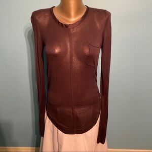 Kookai‎ women’s fitted sheer top in  size 0